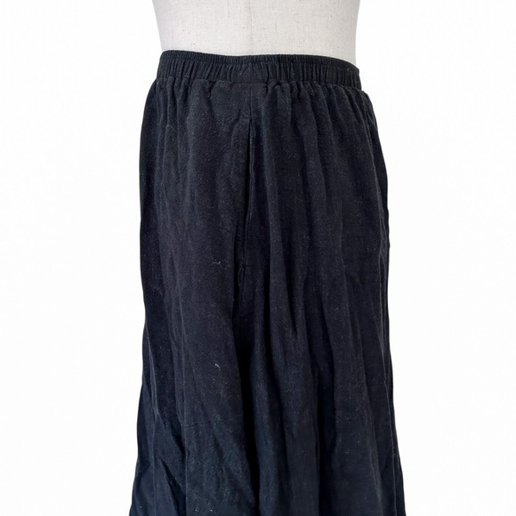 Rachel Pally Skirt XS "Rosalie" Black Linen & Cotton Maxi Cottagecore Boho - Picture 7 of 13